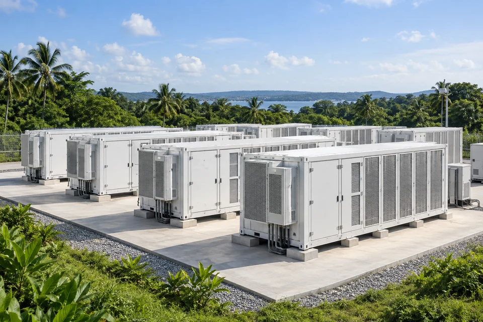 Concept view of containerised battery energy storage