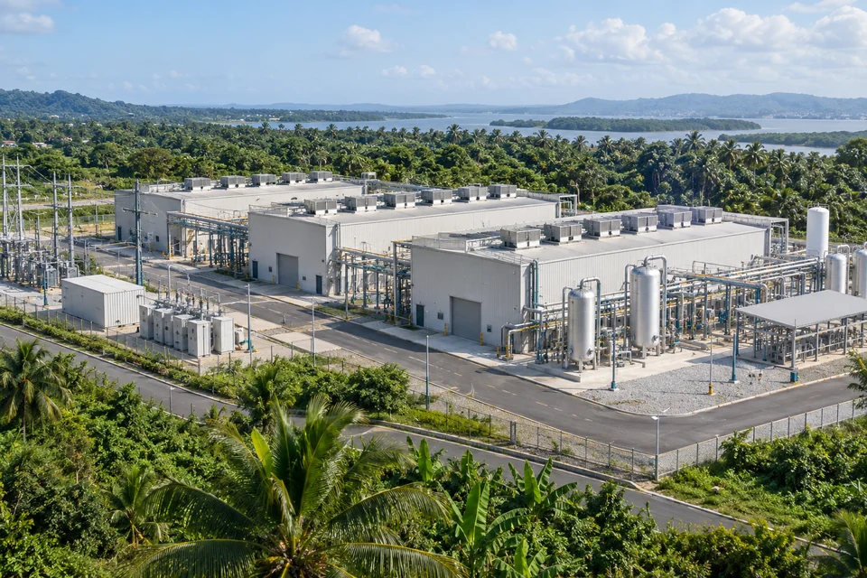 Concept view of an industrial hydrogen production facility